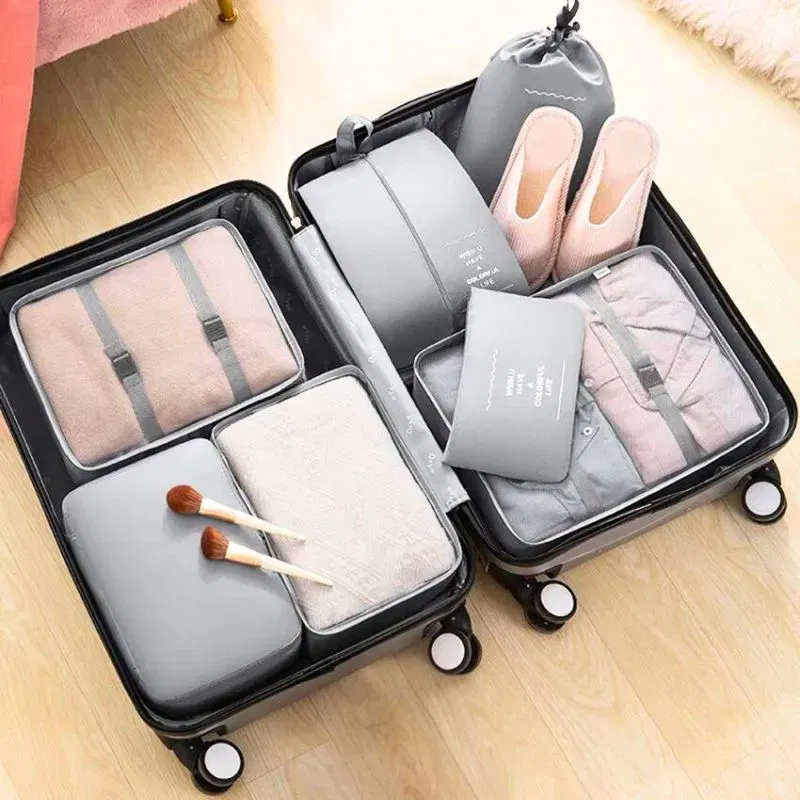 Set 7 huse organizare bagaj Gri [1]