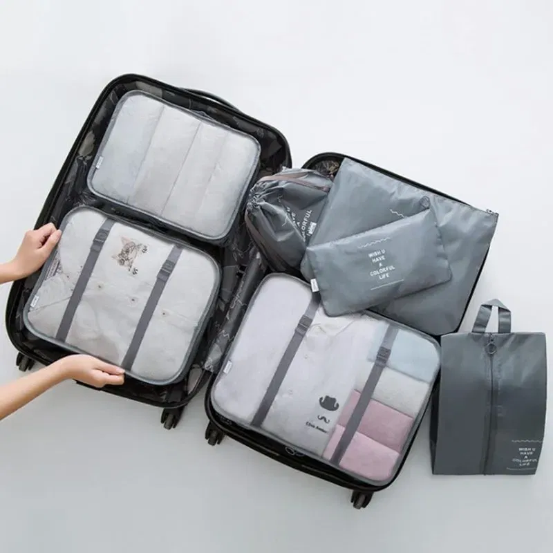 Set 7 huse organizare bagaj Gri [9]