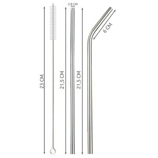 Set 8 paie de baut reutilizabile din otel inoxidabil [4]