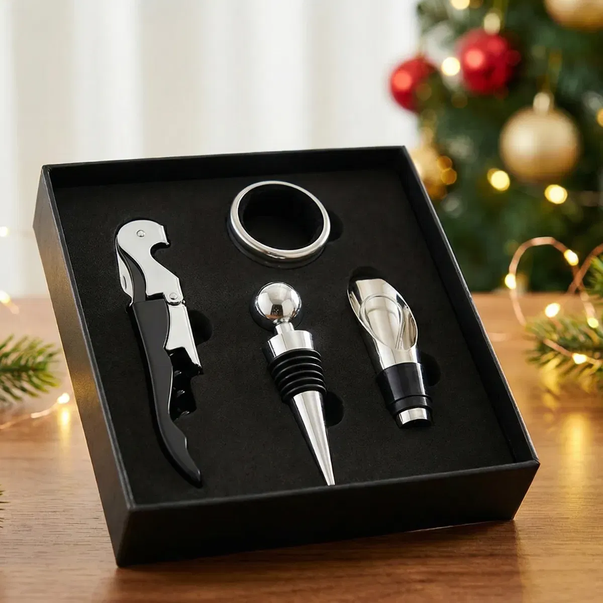 Set accesorii vin, 4 piese, cutie cadou [1]