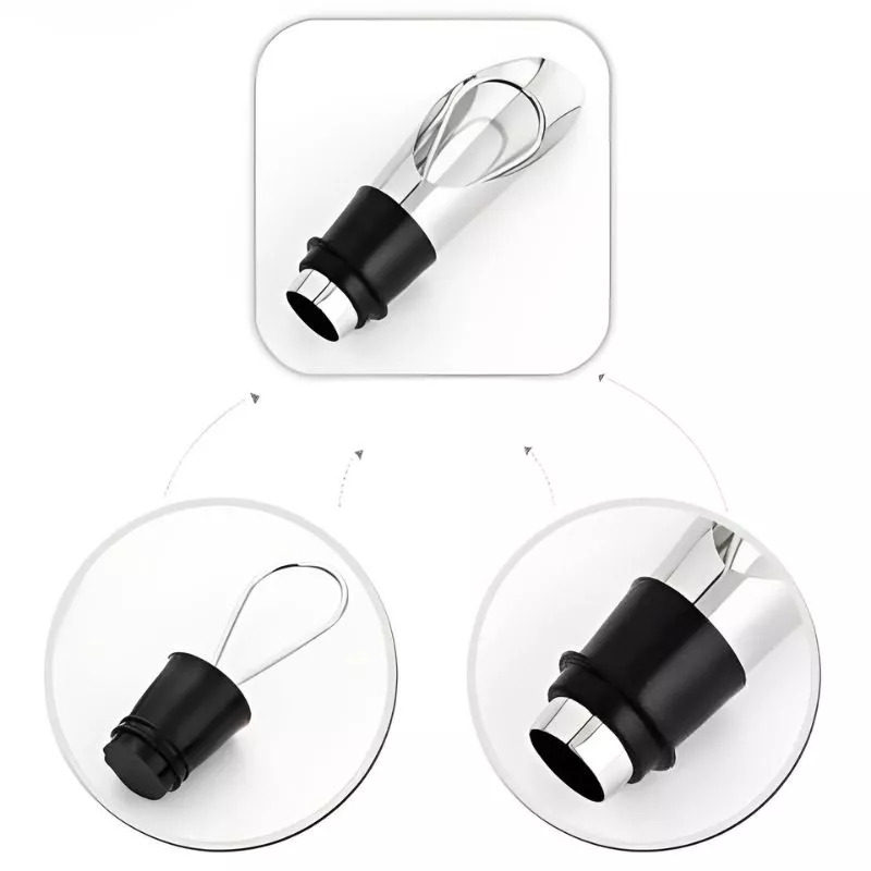 Set accesorii vin, 4 piese, cutie cadou [15]