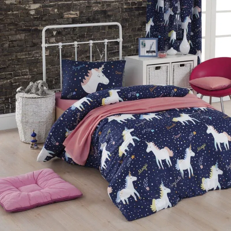 Set asternuturi Magic Unicorn - 160x220 cm, 1 fata de perna [1]