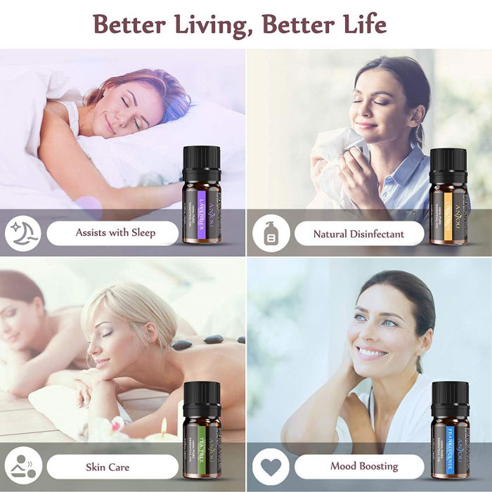 Set cadou 12 uleiuri esentiale Anjou 12x5ml puritate 100% [2]