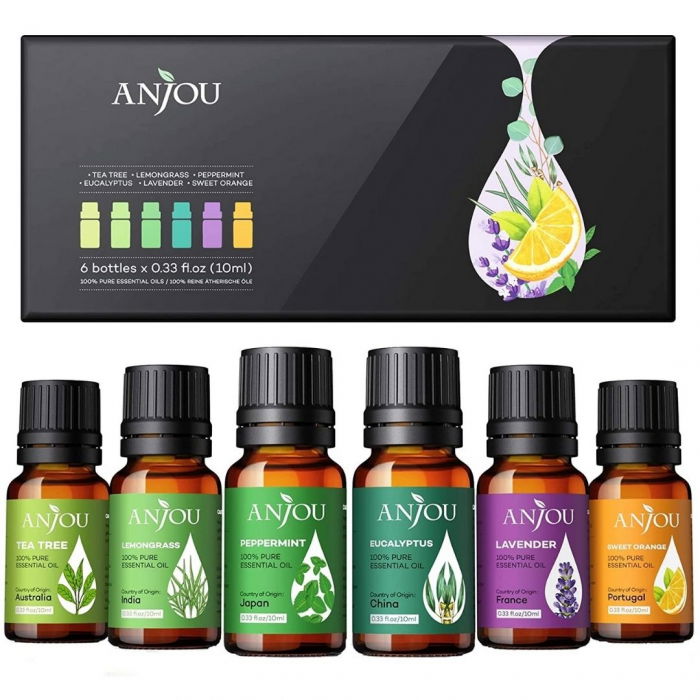 Set cadou 6 uleiuri esentiale Anjou, puritate 100% [7]