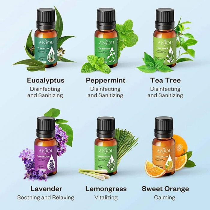 Set cadou 6 uleiuri esentiale Anjou, puritate 100% [2]