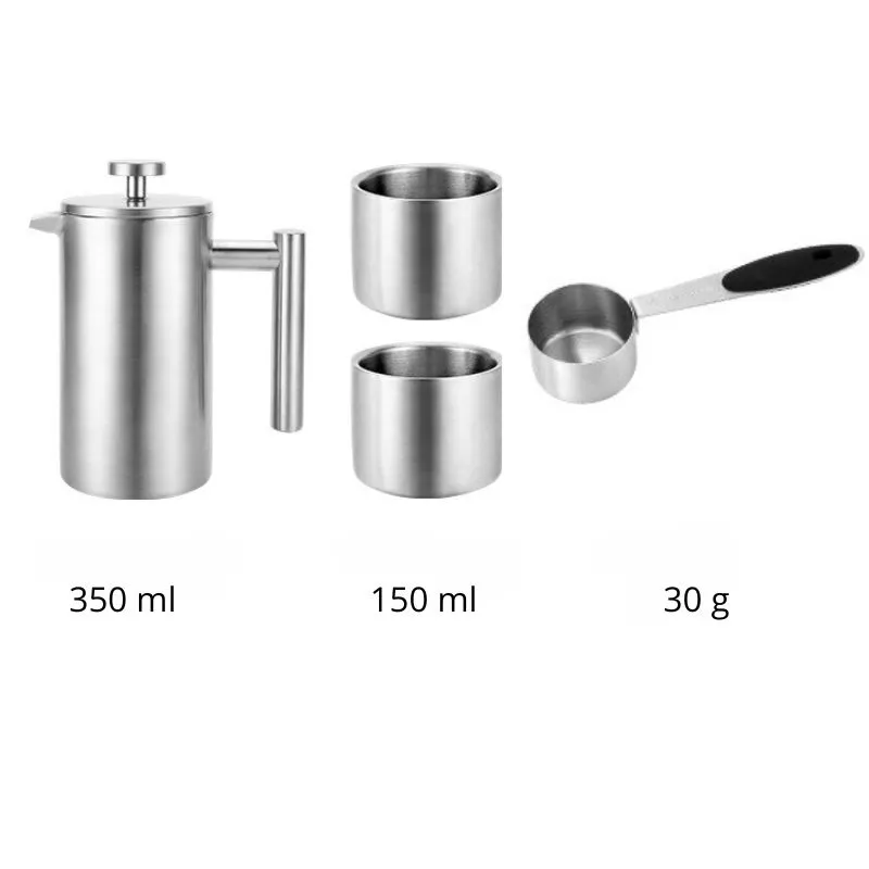 Set cadou Cafea cu Stil Infuzor si accesorii Silver [6]