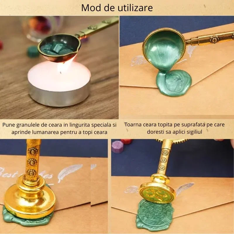 Set cadou Caligrafie Vintage cu Pana neagra, Cerneala, Jurnal si Accesorii pentru Scris, 13 piese [9]