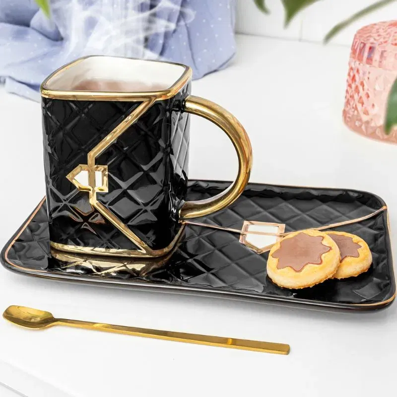 Set Cadou Cana si Suport Tip Geanta Negru [1]