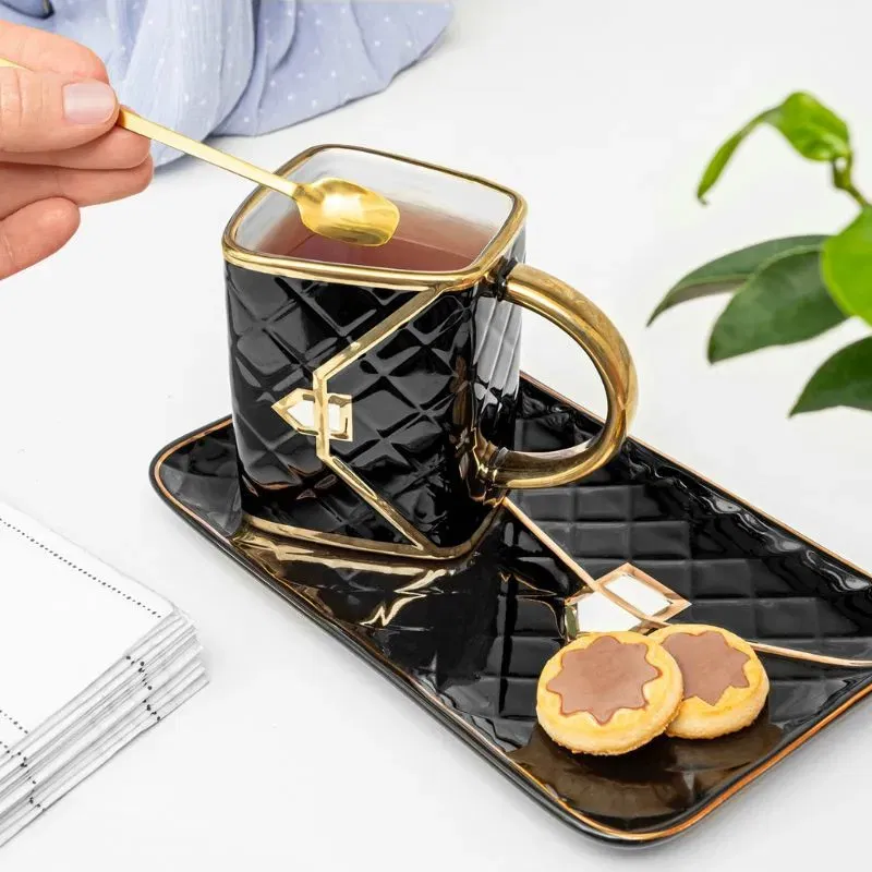 Set Cadou Cana si Suport Tip Geanta Negru [3]