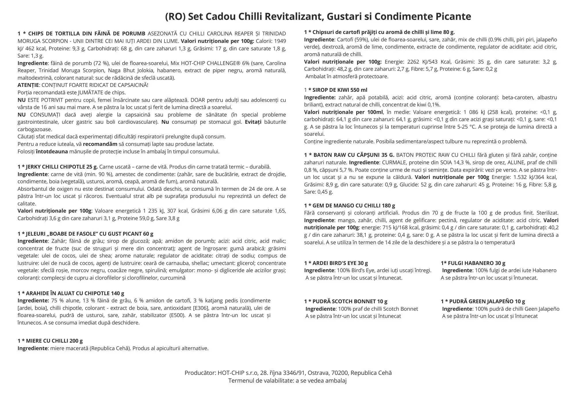 Set Cadou Chilli Revitalizant Gustari si Condimente Picante [5]