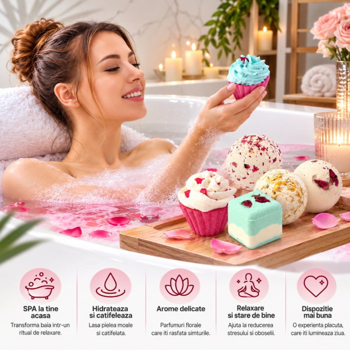 Set Cadou cu 6 Bombe de Baie, Fresh Escape [7]