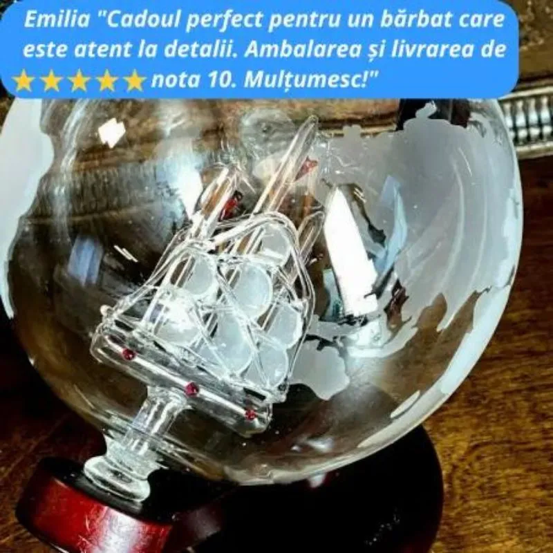 Set cadou decantor Glob Pamantesc cu doua pahare Deluxe [23]