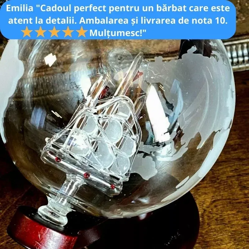 Set cadou decantor Glob Pamantesc cu doua pahare Epique [35]