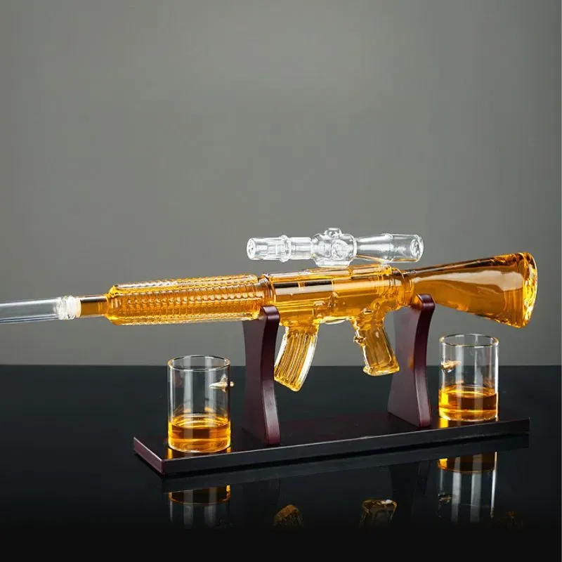 Set cadou decantor Mitraliera si 2 pahare cu glont [2]