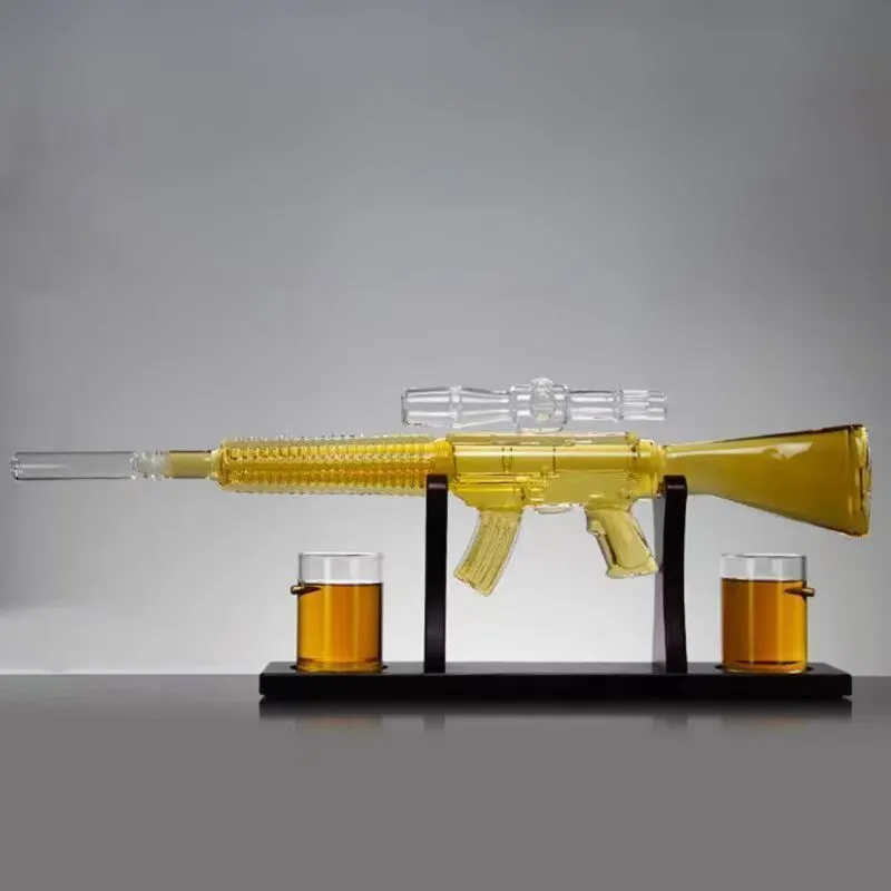 Set cadou decantor Mitraliera si 2 pahare cu glont [4]