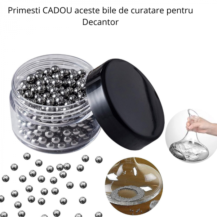 Set cadou Diamante decantor cu 4 pahare si bile de curatare [13]