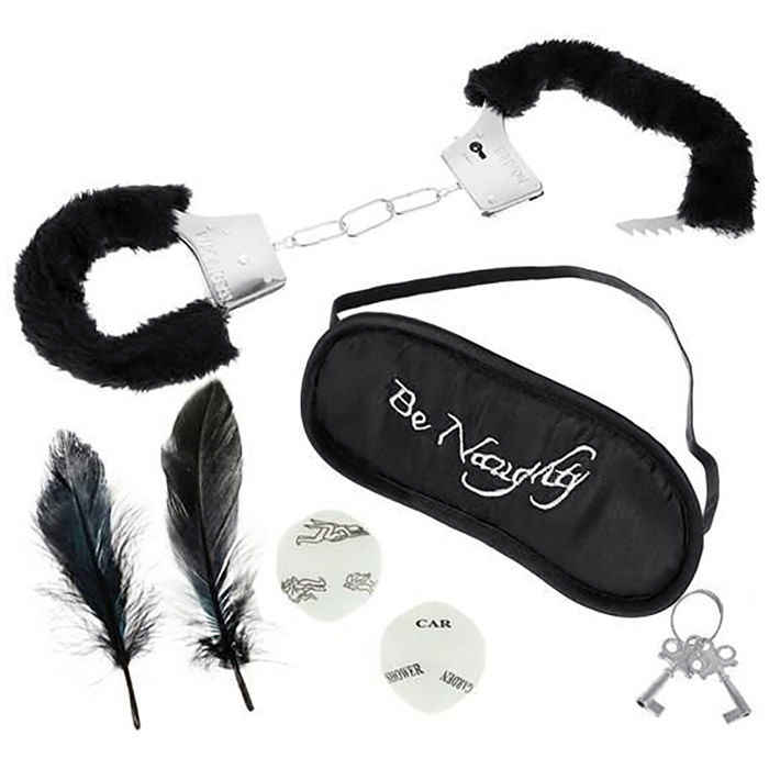 Set cadou erotic Be Naughty catuse, masca, pene, zaruri [2]