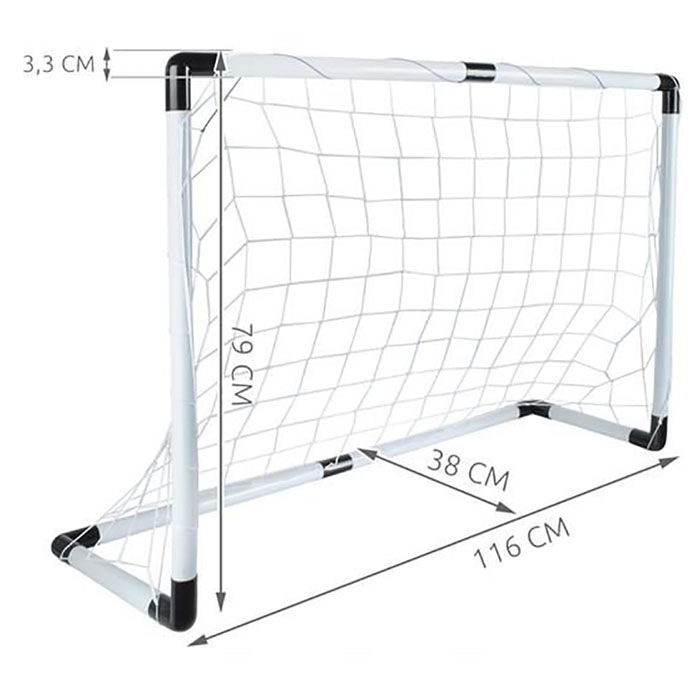 Set cadou fotbal pentru copii, poarta cu plasa, minge si pompa [8]