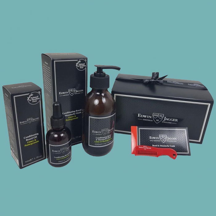 Set cadou ingrijire barba si mustata My Fabulous Limes & Pomegranate Edwin Jagger [1]