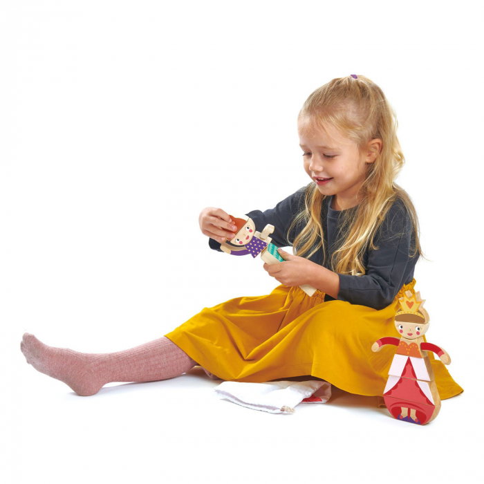 Set cadou jucarii din lemn Printesa si Sirena, puzzle cu 16 piese [3]