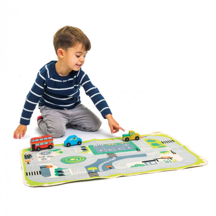 Set cadou jucarii din lemn Trafic Urban, 4 piese [1]