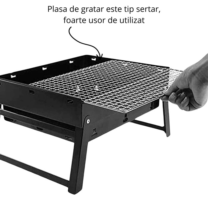 Set Cadou pentru Barbati King of the Grill cu Gratar Portabil, Sort si Accesorii BBQ [6]