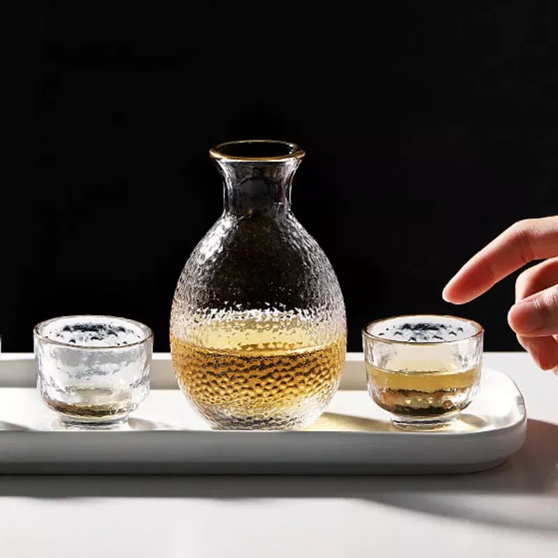 Set cadou servire bauturi tari Sticla cupa si 4 pahare Platinum [5]