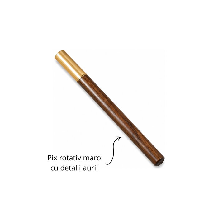 Set Cadou Vintage cu Jurnal si Pix, Maro Rustic [14]