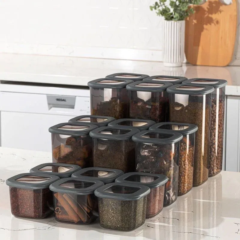 Set cu 18 cutii organizatoare Antracit [1]