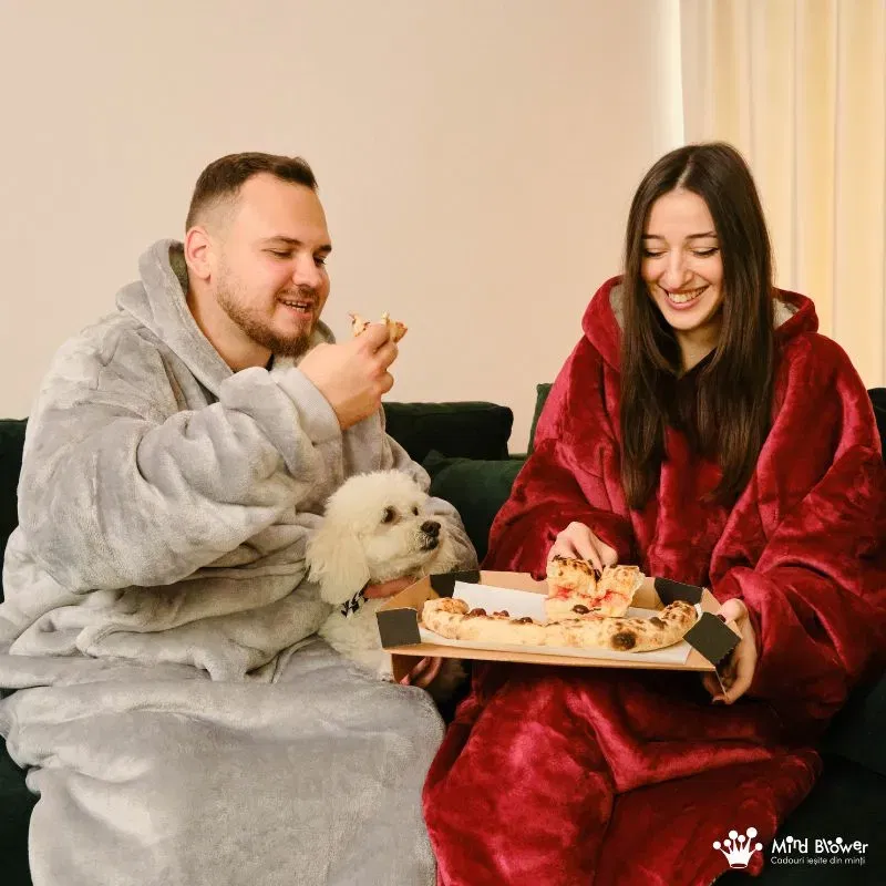 Set Cuplu 2 paturi cu maneci We're Hot Together, 165 cm [2]