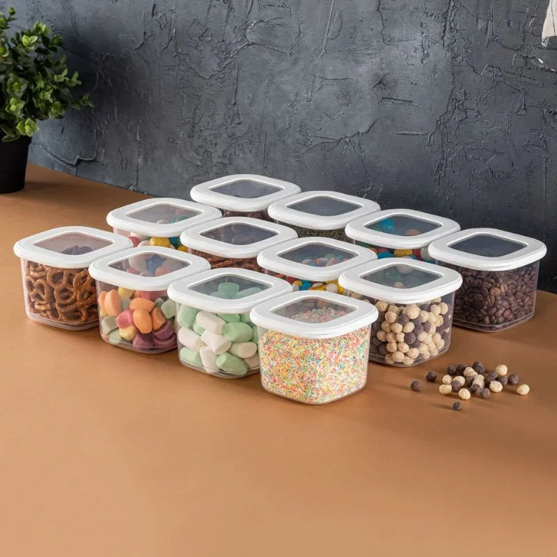 Set depozitare alimente 12 cutii Alb [1]