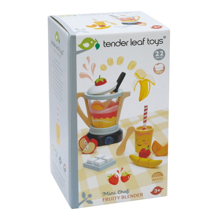 Set jucarii din lemn Blender pentru fructe, 22 piese [4]