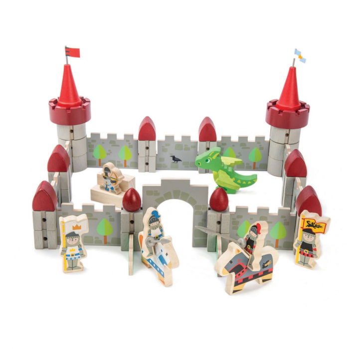 Set jucarii din lemn Castelul Dragonului, 59 piese [1]
