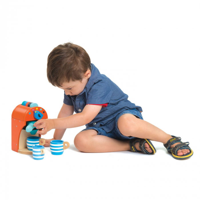 Set jucarii din lemn Espressor pentru cafea, 10 piese [4]