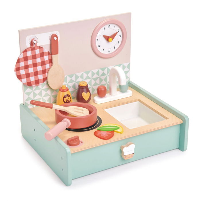 Set jucarii din lemn Mini Bucatarie in cutie, 11 piese [4]