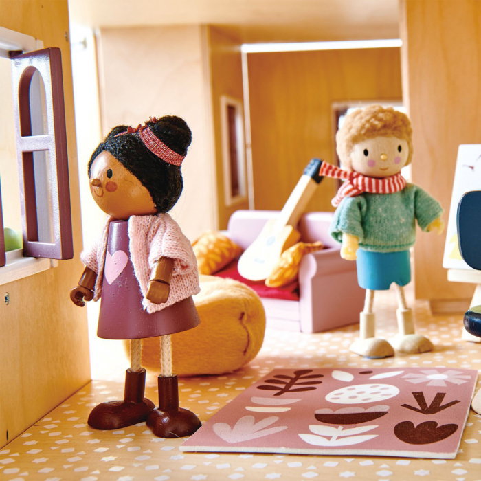 Set jucarii din lemn Mobilier Casuta Papusii, 27 piese [2]