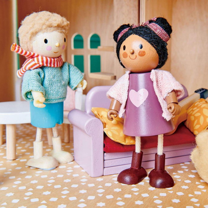 Set jucarii din lemn Mobilier Casuta Papusii, 27 piese [4]