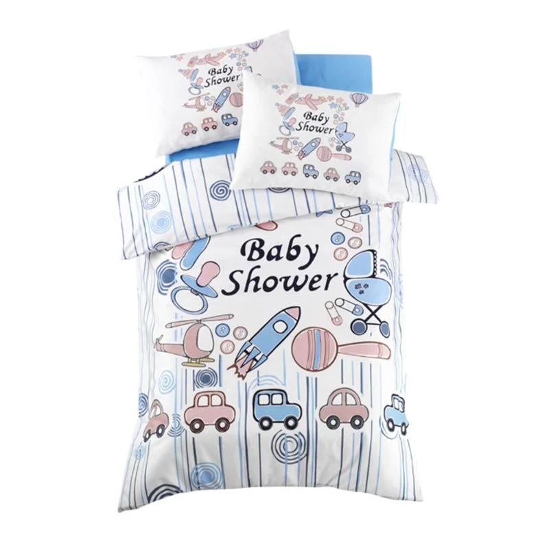 Set lenjerie de pat bumbac pentru copii100x150 cm, imprimeu desene [2]