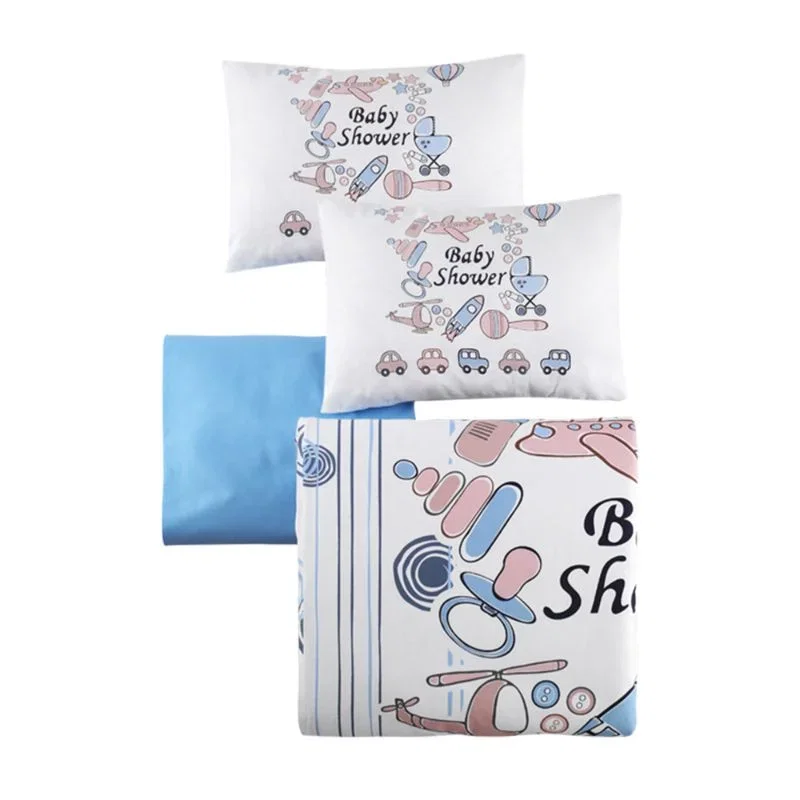 Set lenjerie de pat bumbac pentru copii100x150 cm, imprimeu desene [3]