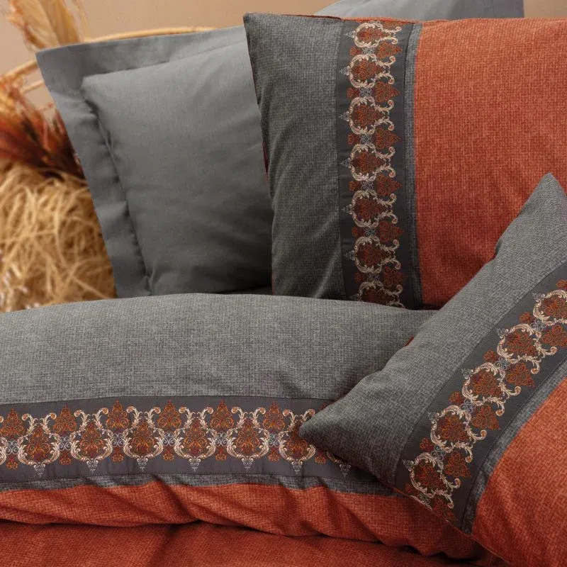 Set lenjerie de pat bumbac ranforce 200x220 cm, design premium si confort [3]