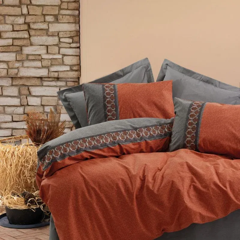 Set lenjerie de pat bumbac ranforce 200x220 cm, design premium si confort [1]