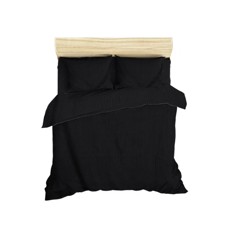 Set lenjerie de pat bumbac satinat, antracit 200x220 cm, eleganta si prospetime [2]