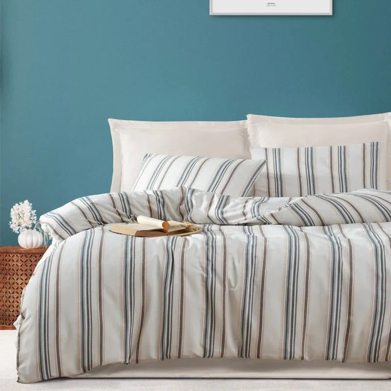 Set lenjerie pat dublu Nairobi - Crem, bumbac si poliester, 200x220 cm [1]
