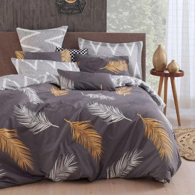 Set lenjerie pat dublu Olivia, bumbac si poliester, 200x220 cm [1]