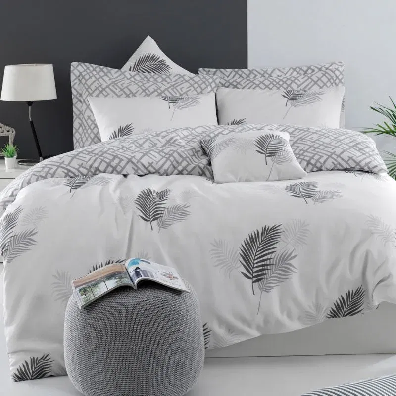 Set lenjerie pat dublu Palma, bumbac si poliester, 200x220 cm [1]