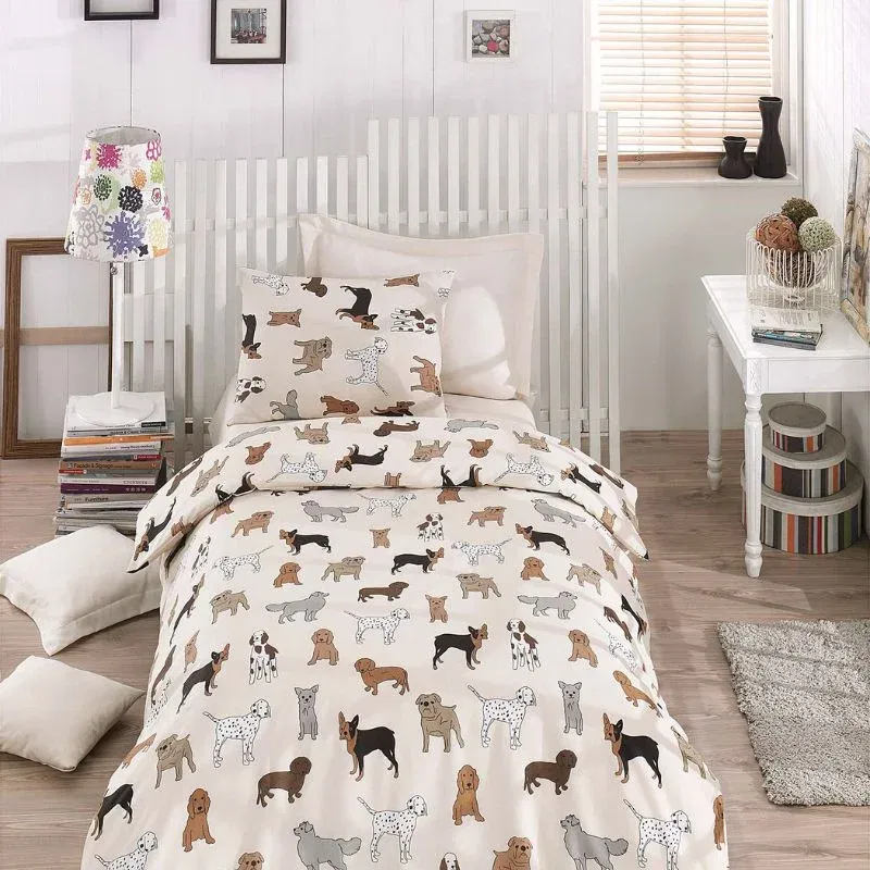 Set lenjerie pat Havhav - Crem, 160x220 cm, 1 fata de perna [1]