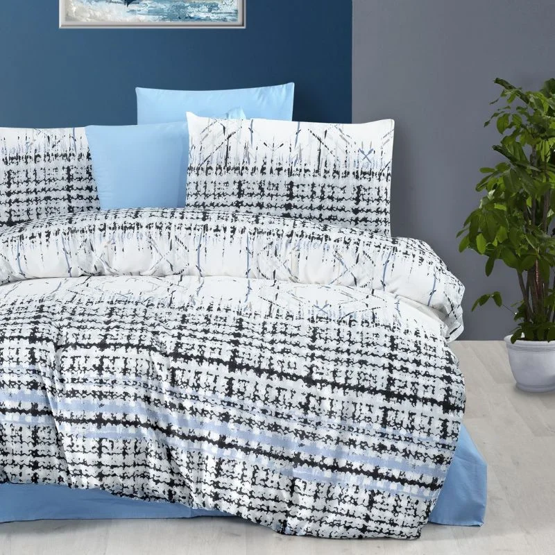Set lenjerie pat o persoana Mia, bumbac si poliester, 160x220 cm [1]