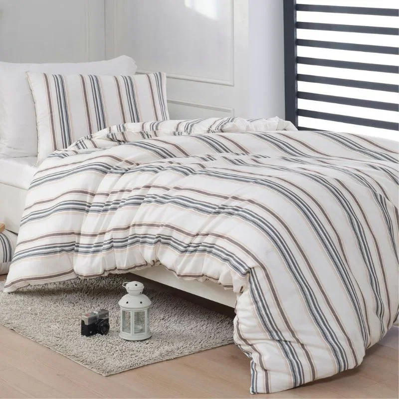 Set lenjerie pat o persoana Nairobi - Crem, bumbac si poliester, 160x220 cm [1]
