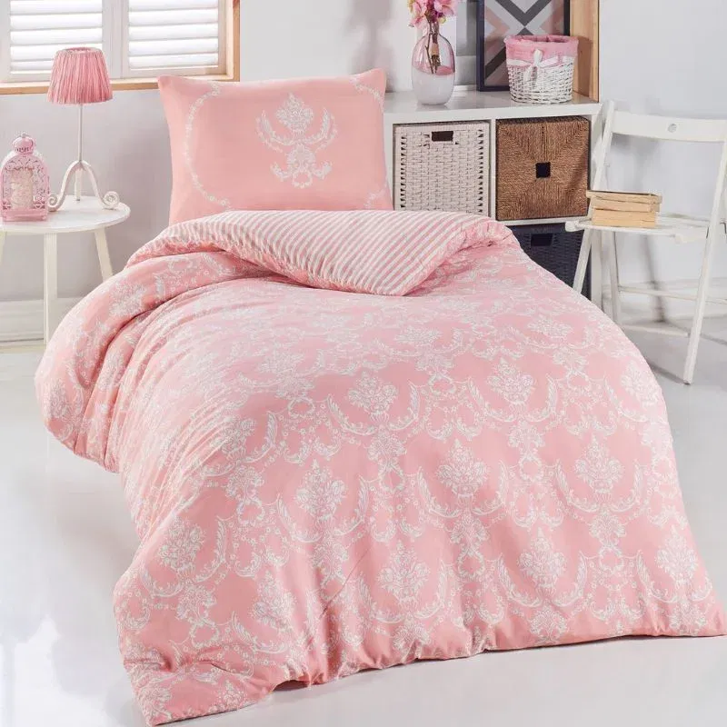 Set lenjerie pat o persoana Pure, bumbac si poliester, 140x200 cm [1]