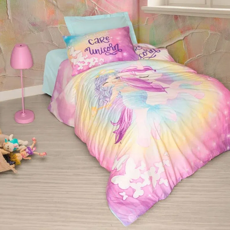 Set lenjerie pat o persoana Sirena - Mint v2, bumbac, 160x220 cm [1]